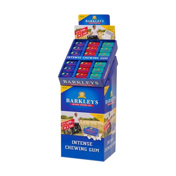 Display Barkleys Chewing Gum 1 tray (blue)