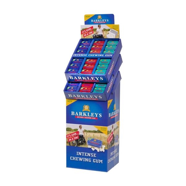 Display Barkleys Chewing Gum 2 trays (blue)