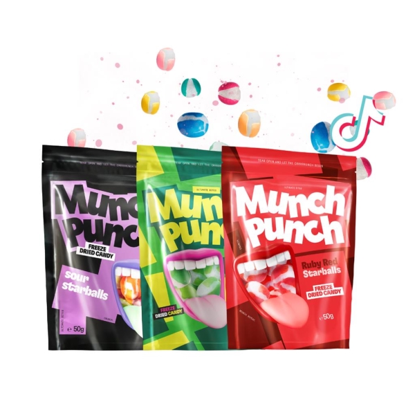 Munch Punch 50 gr verpakking + 25 gratis samples