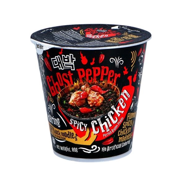 Daebak - Ghost Pepper Black Ramen - Spicy Chicken 80 gr x 24 st