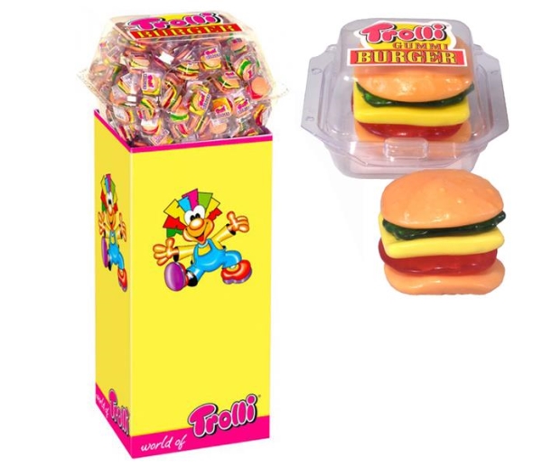 Trolli display maxi burger 50 gr x 180 st