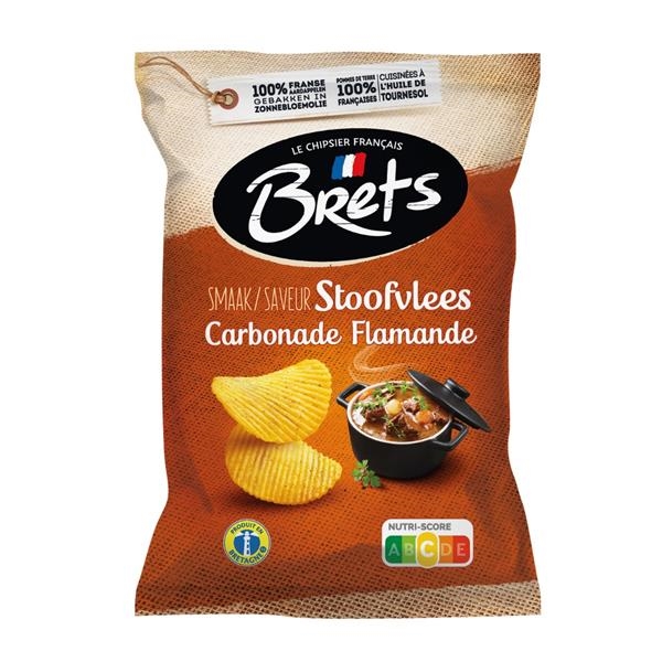 Brets chips met Vlaamse stoofvlees smaak 125 gr x 10 st