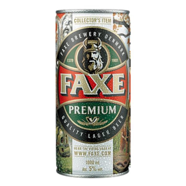 Premium Faxe beer (5%) 1000 ml x 12 pc
