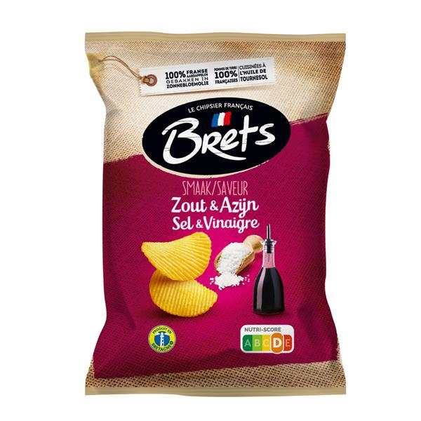 Brets chips met zout en azijn smaak 125 gr x 10 st