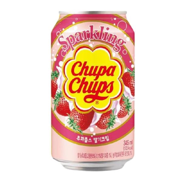 Chupa chups strawberry cream 345 ml x 24 pc