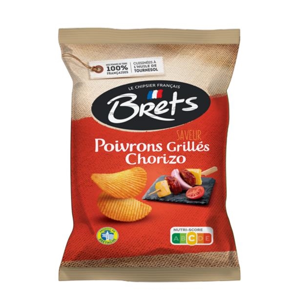 Brets crisps with grilled chorizo pepper flavor 125 gr x 10 pc