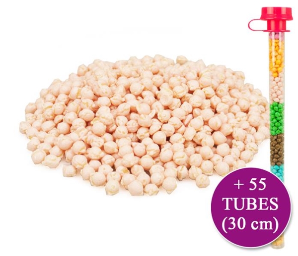 Refill Rocks Bubble gum candy (light pink) bulk (2x1.75kg) + 55 tubes