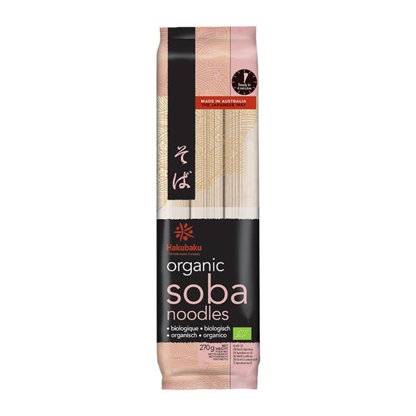 Hakubaku Organic Soba Noodle 270 gr x 8 pc - Certifié BE-BIO-03