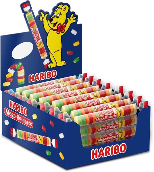 Haribo mega roulette fruit 45 gr x 40 pc (BBD 31/10/2025)