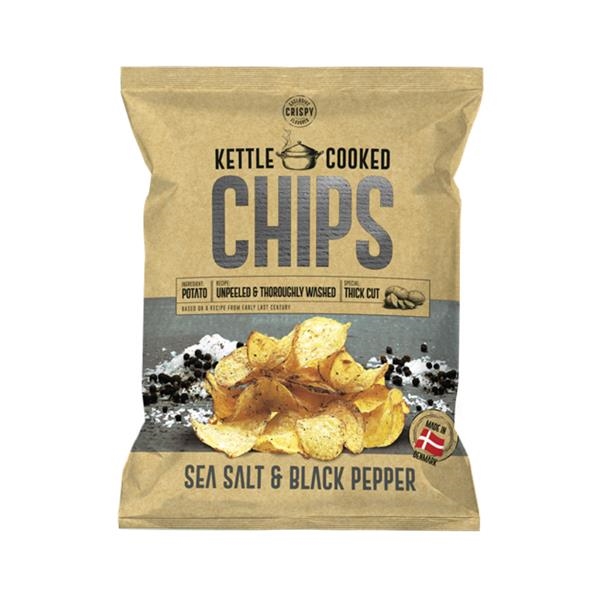 Kettle cooked chips Seasalt & Black Pepper 150 gr x 8 pc