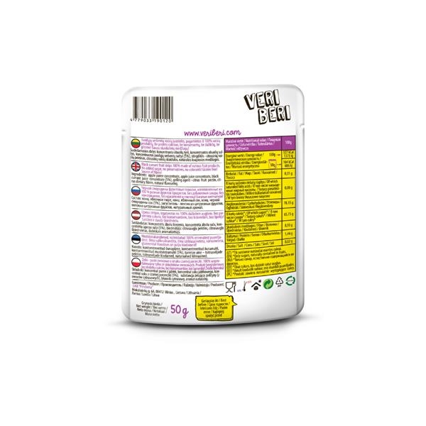 Veri Beri Black Currant fruit strips 50 gr x 28 pc (BBD = 27/09/26)