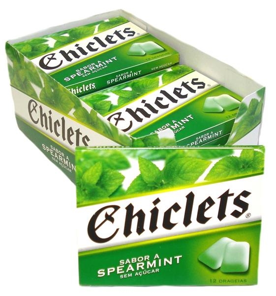 Chiclets spearmint sugar free x 14 pc