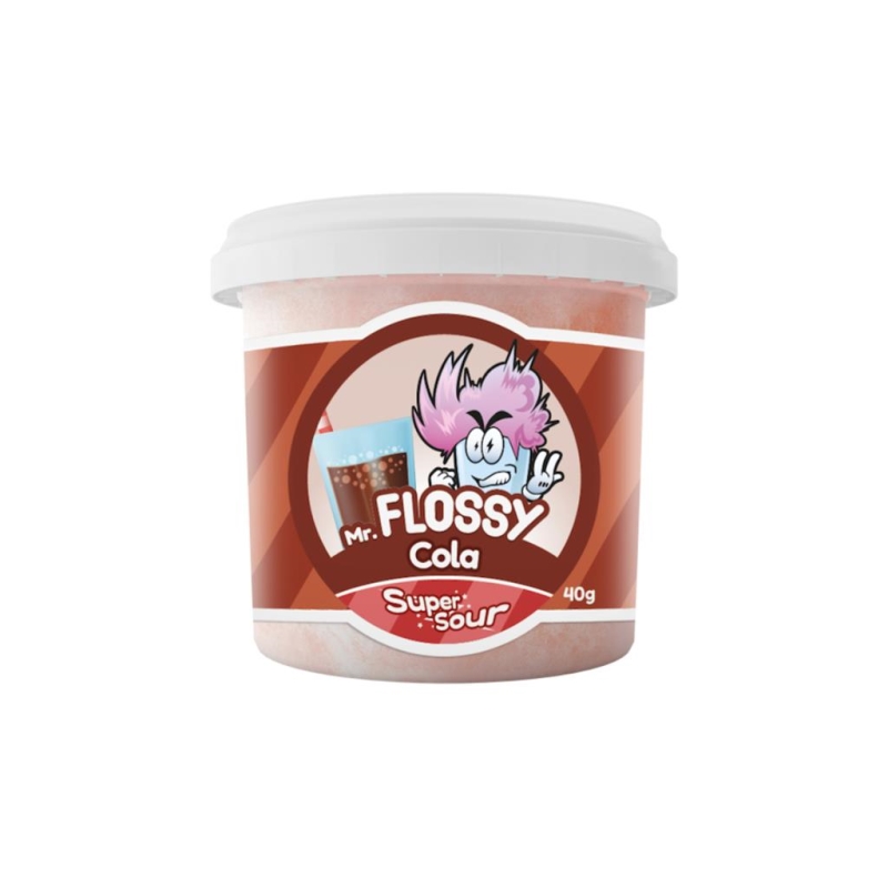 Mr Flossy Cotton Candy Sour Cola 40 gr x 12 st