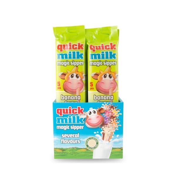 Quick Milk Paille Banane 30 gr x 20 pc