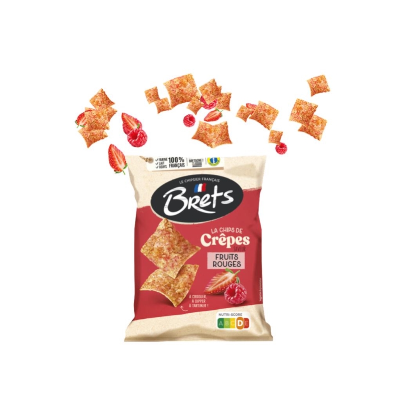 Brets Pannenkoekenchips Rode Vruchten 50 gr x 14 st