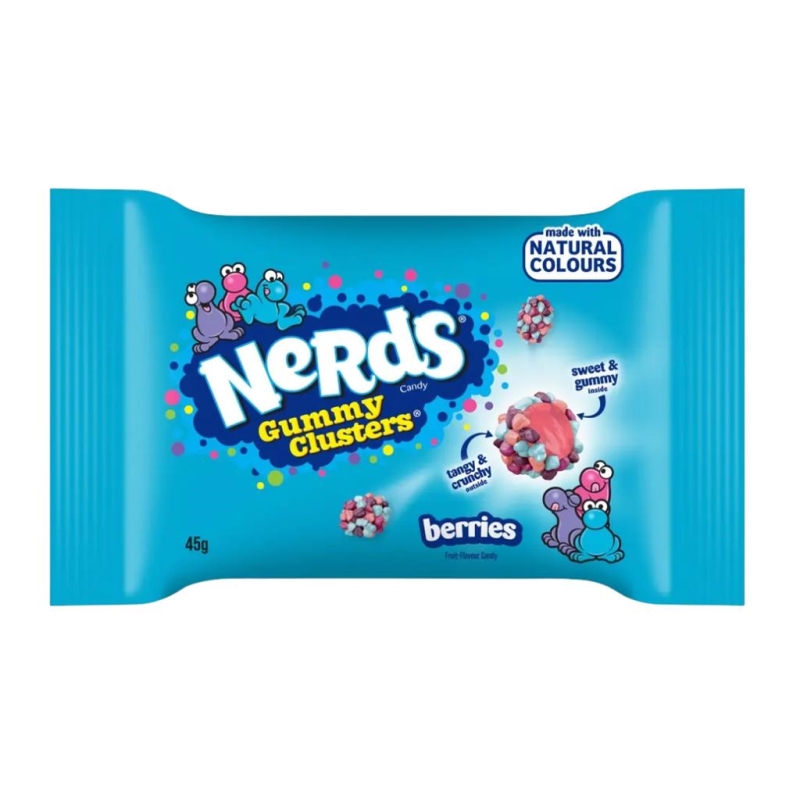 Nerds box Gummy Clusters Berries 45 gr x 20 st
