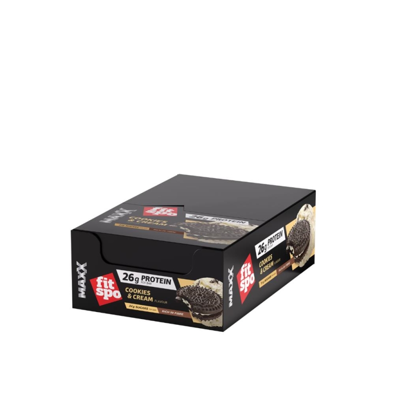 FitSpo MAXX Protein bar Cookies and Cream 75 gr x 12 pc