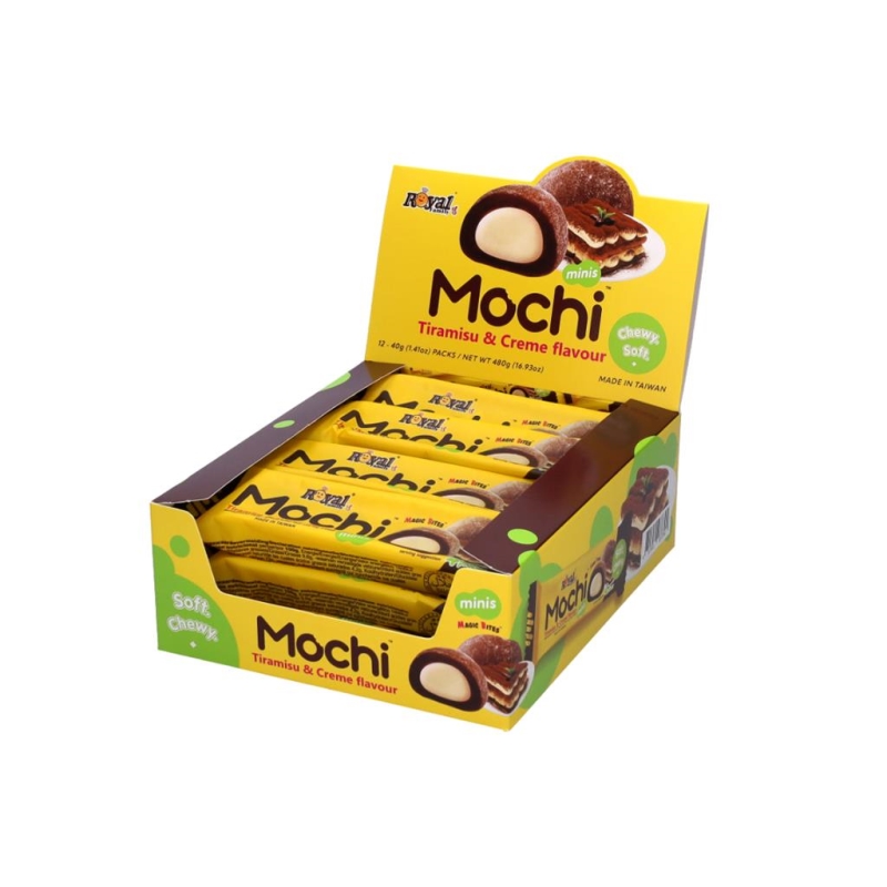 Royal Family Mochi Mini Tiramisu Creme Snack Pack 40 gr x 12 pc