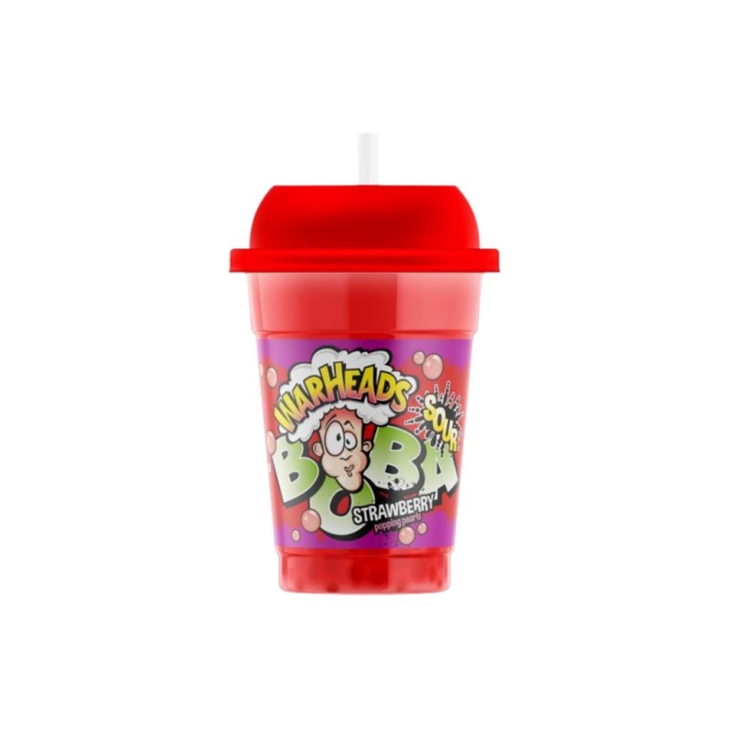 Warheads Boba Sour Strawberry 400 ml x 28 pc