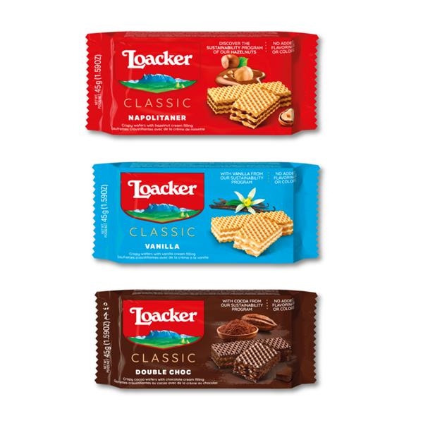 Display Loacker Classic 90 gr x 60 pc