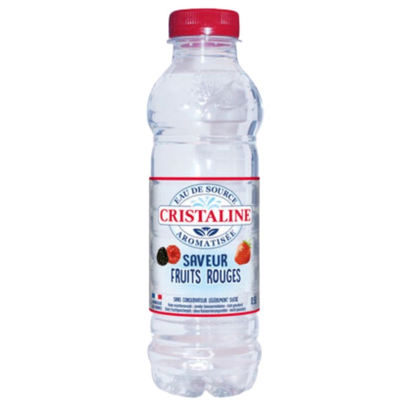 Cristaline water flavored with red fruits 500 ml x 24 pc