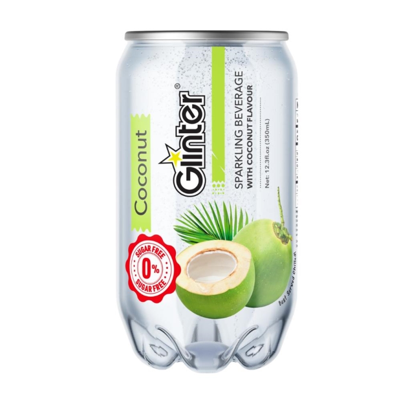 Glinter Sparkling Zero Noix de Coco 350 ml x 24 pc