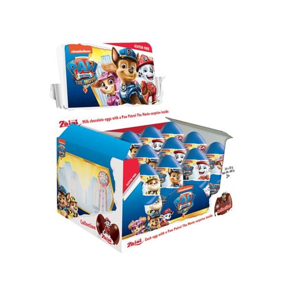 Zaini Paw Patrol chocolate egg 20 gr x 24 st