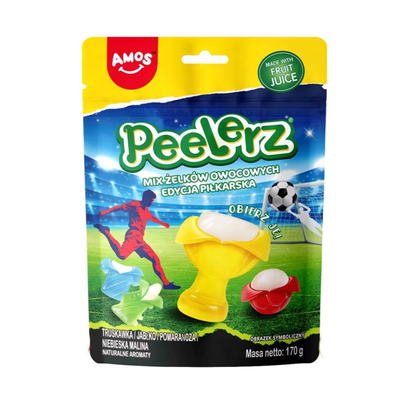 Amos Peelerz Gummy Candy - World Cup 65 gr x 24 pc