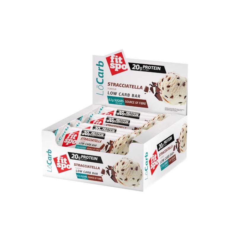 FitSpo Lo Carb Protein Bar Stracciatella Ice Cream 60 gr x 12 pc