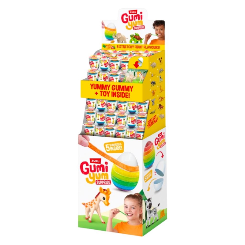 Display Gumi Yum Eggs Wild Life 26 gr x 122 pc