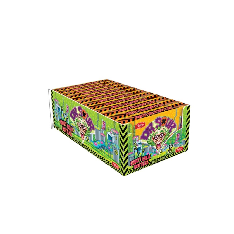Dr. Sour Crazy Cola Bottles 90 gr x 12 st