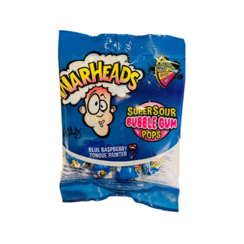 Warheads lollies blauw zakjes 105 gr x 22 pc