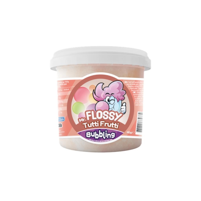 Mr Flossy Cotton Candy Bubbling Tutti Frutti 40 gr x 12 st