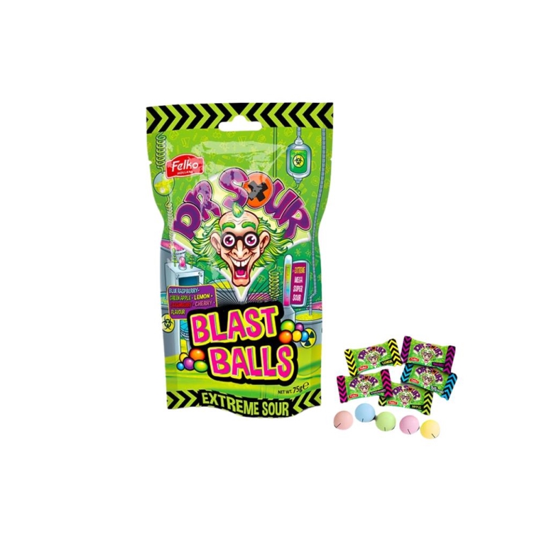 Dr. Sour Blast Balls Stand up bag 75 gr x 12 pc