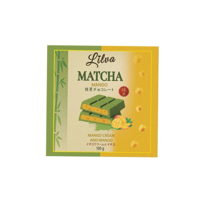 Lilva Matcha Chocolat Mangue100 gr x 12 pc