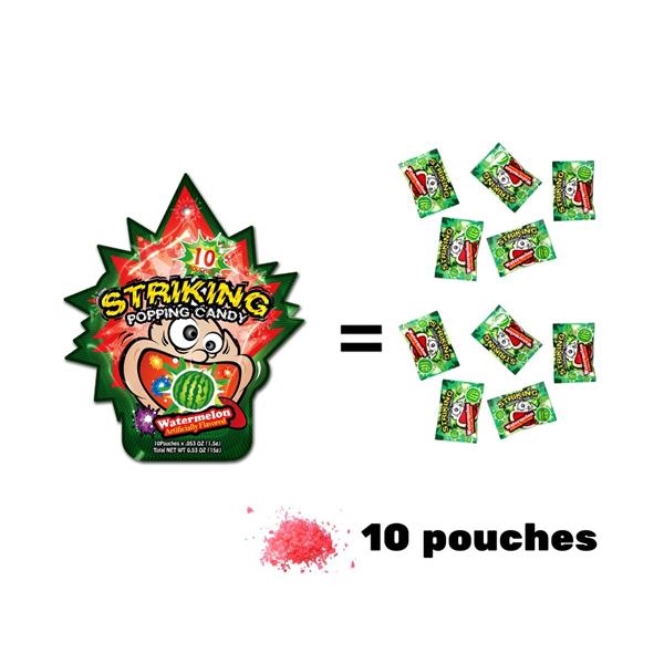 Striking Popping Candy Pastèque 15 gr x 12 pc