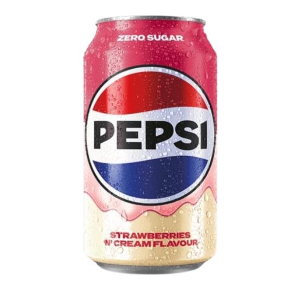Pepsi Strawberry cream soda zero 330 ml x 24 st