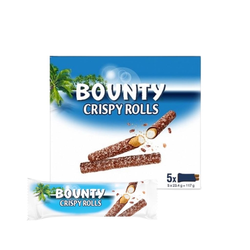 Bounty Crispy Rolls 5 x 23,4 gr x 14 st