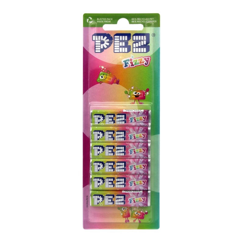 Pez refill Fizzy 6 Pack 51 gr x 18 pc