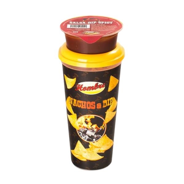 Nachos Hombre Salsa 75 gr & dip 90 gr x 24 st