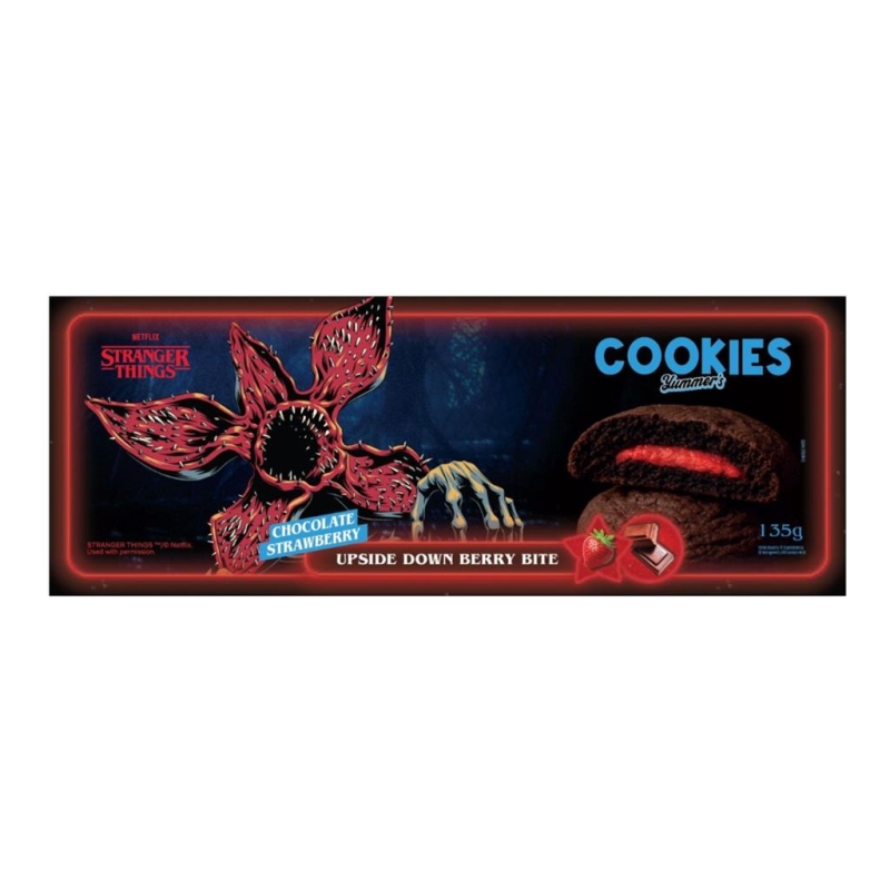 Stranger Things Chocolate Cookies Strawberry 135 gr x 14 pc